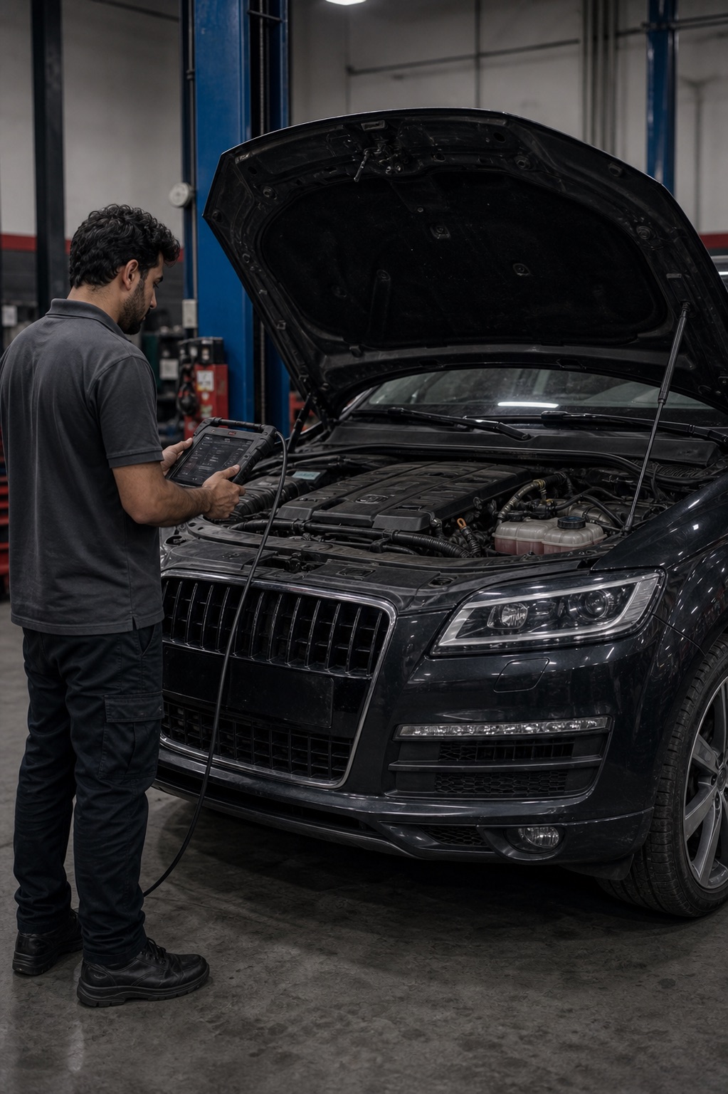 Audi misfire and coolant check
